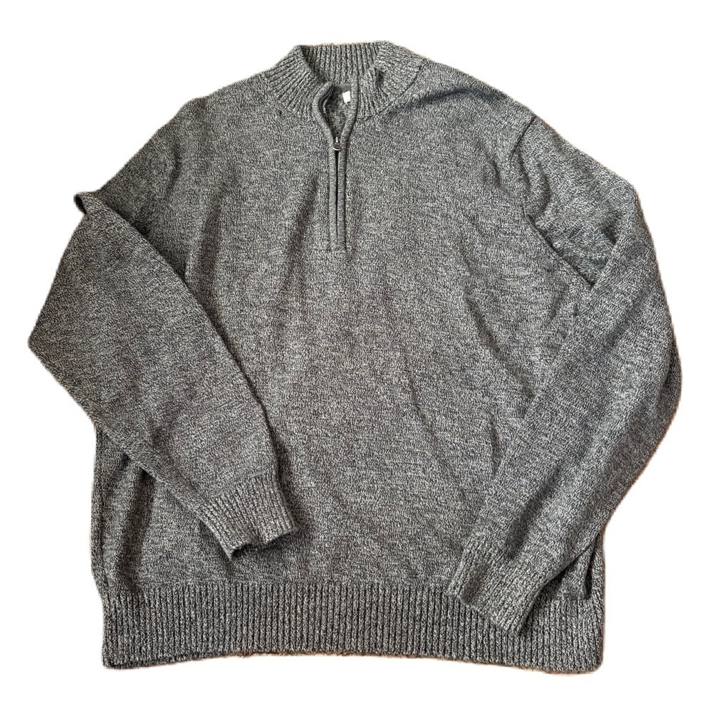 IZOD Men's Gray Sweater XXL Zip Neck